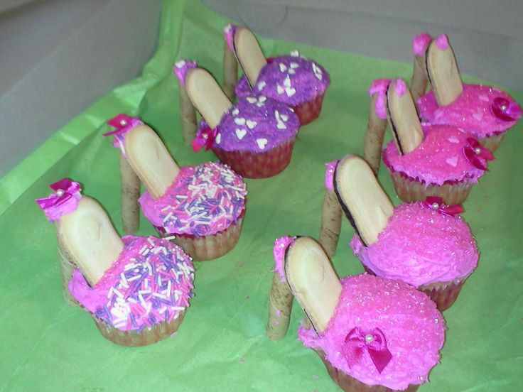 10Th Birthday Gift Ideas For Girl
 The cutest high heel cupcakes I made them for my