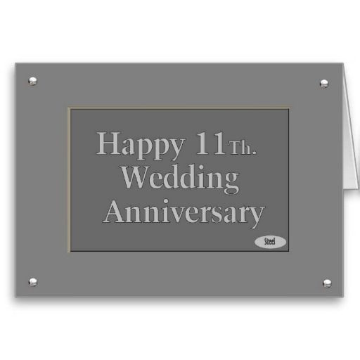 11 Year Anniversary Quotes
 Happy 11Th Wedding Anniversary Steel Card