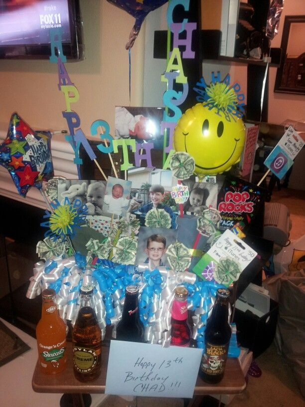 13 Birthday Gift Ideas
 Birthday basket for my 13 year old son o in 2019