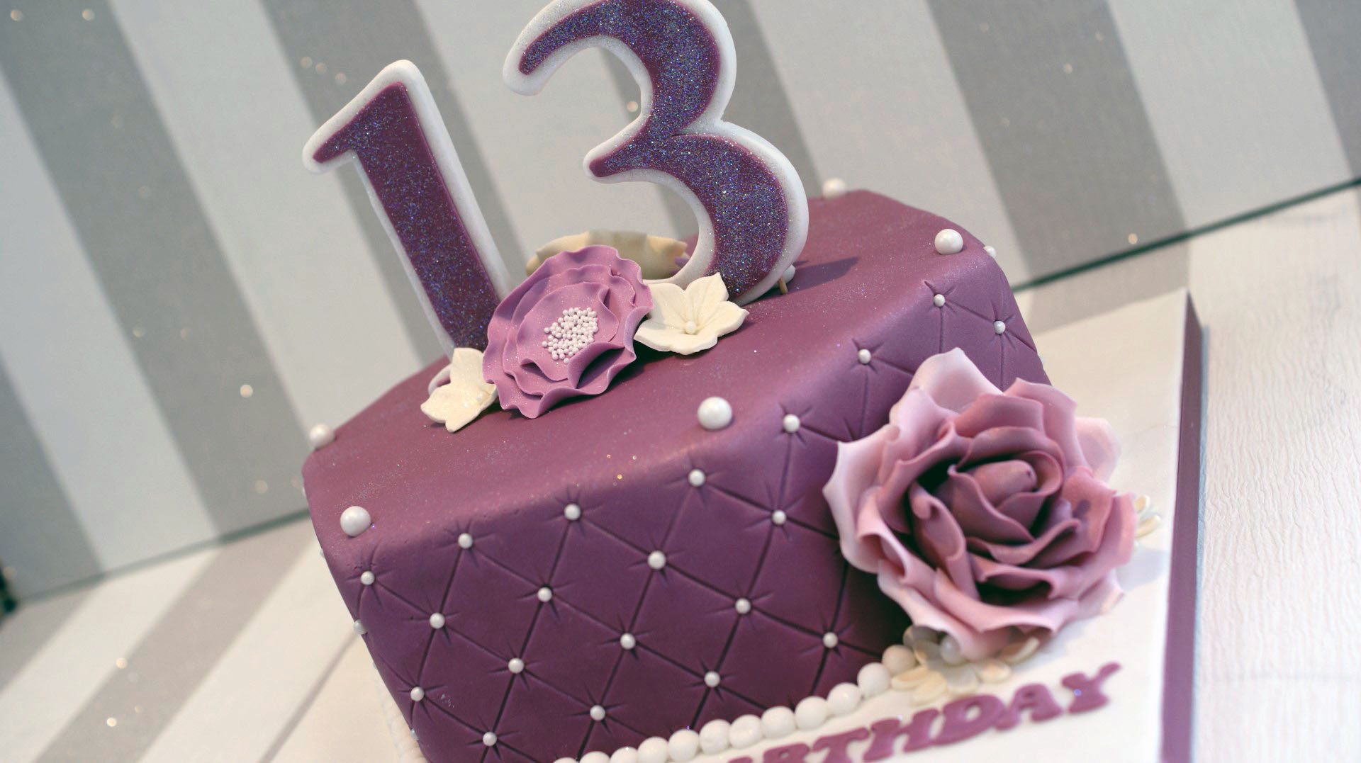 13 Year Old Birthday Cakes
 Pretty 13th Birthday Cake Bakealous