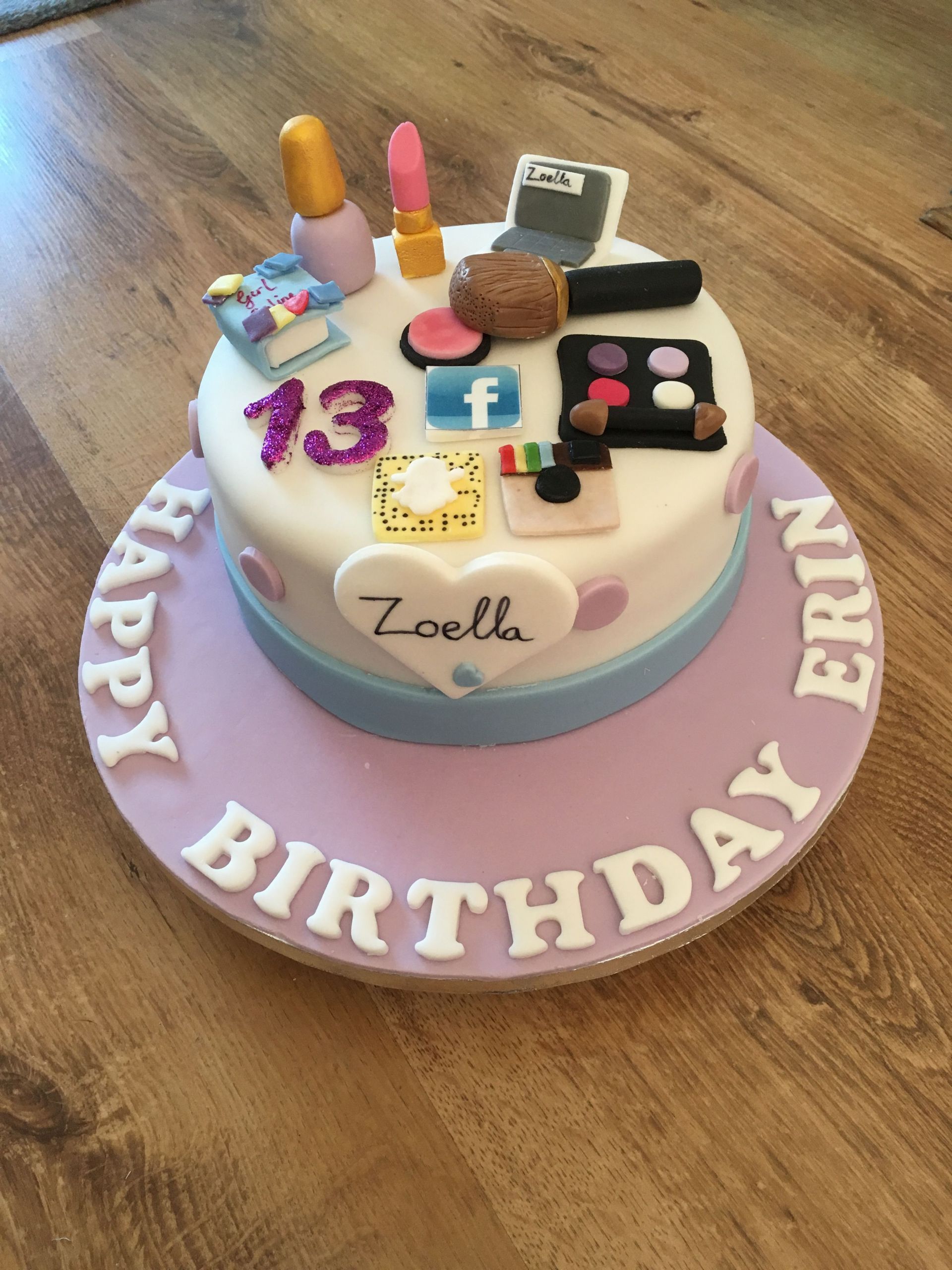 13 Year Old Birthday Cakes
 Zoella theme birthday cake for 13 year old