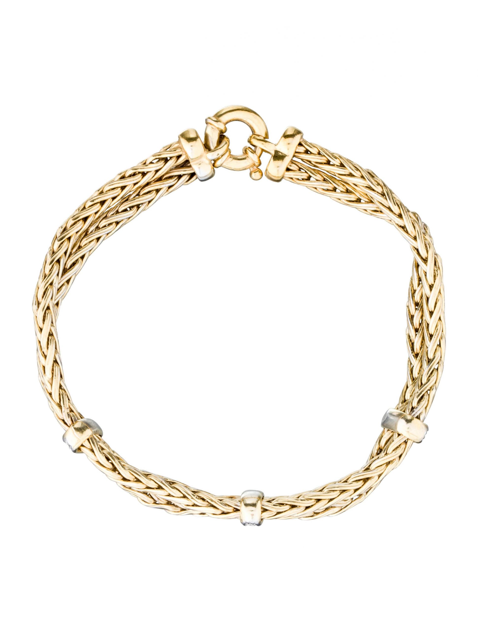 14k Gold Diamond Bracelet
 14K Gold & Diamond Station Bracelet Jewelry FJB
