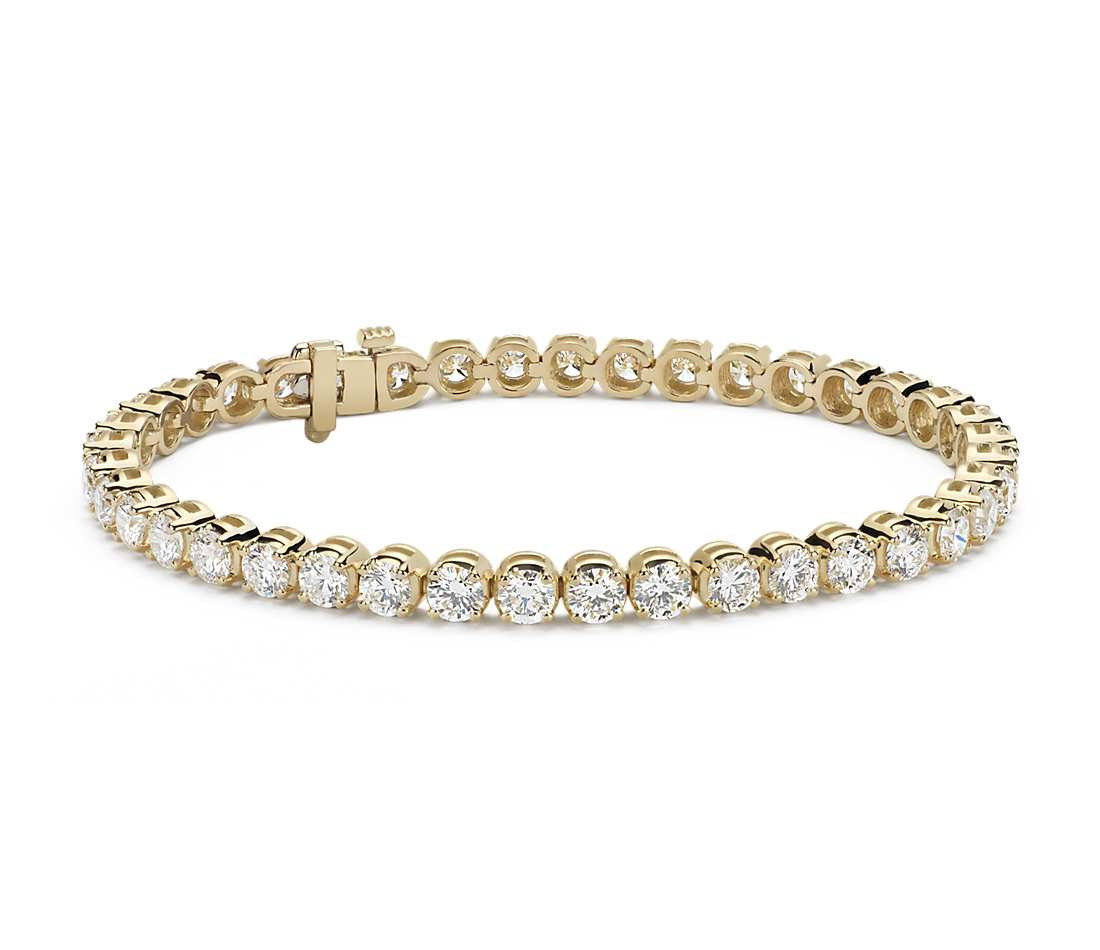 14k Gold Diamond Bracelet
 Diamond Tennis Bracelet in 14k Yellow Gold 10 ct tw