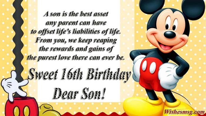 16Th Birthday Quotes For Son
 16th Birthday Wishes & Messages For Sweet Sixteen WishesMsg