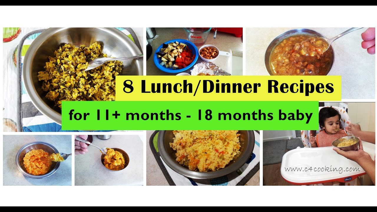18 Months Baby Food Recipe
 8 Lunch Dinner recipes for 11 months 18 months Baby