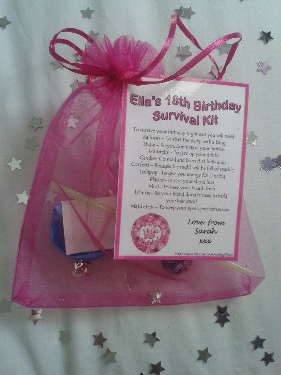 18Th Anniversary Gift Ideas
 18th Birthday personalised t survival bag by