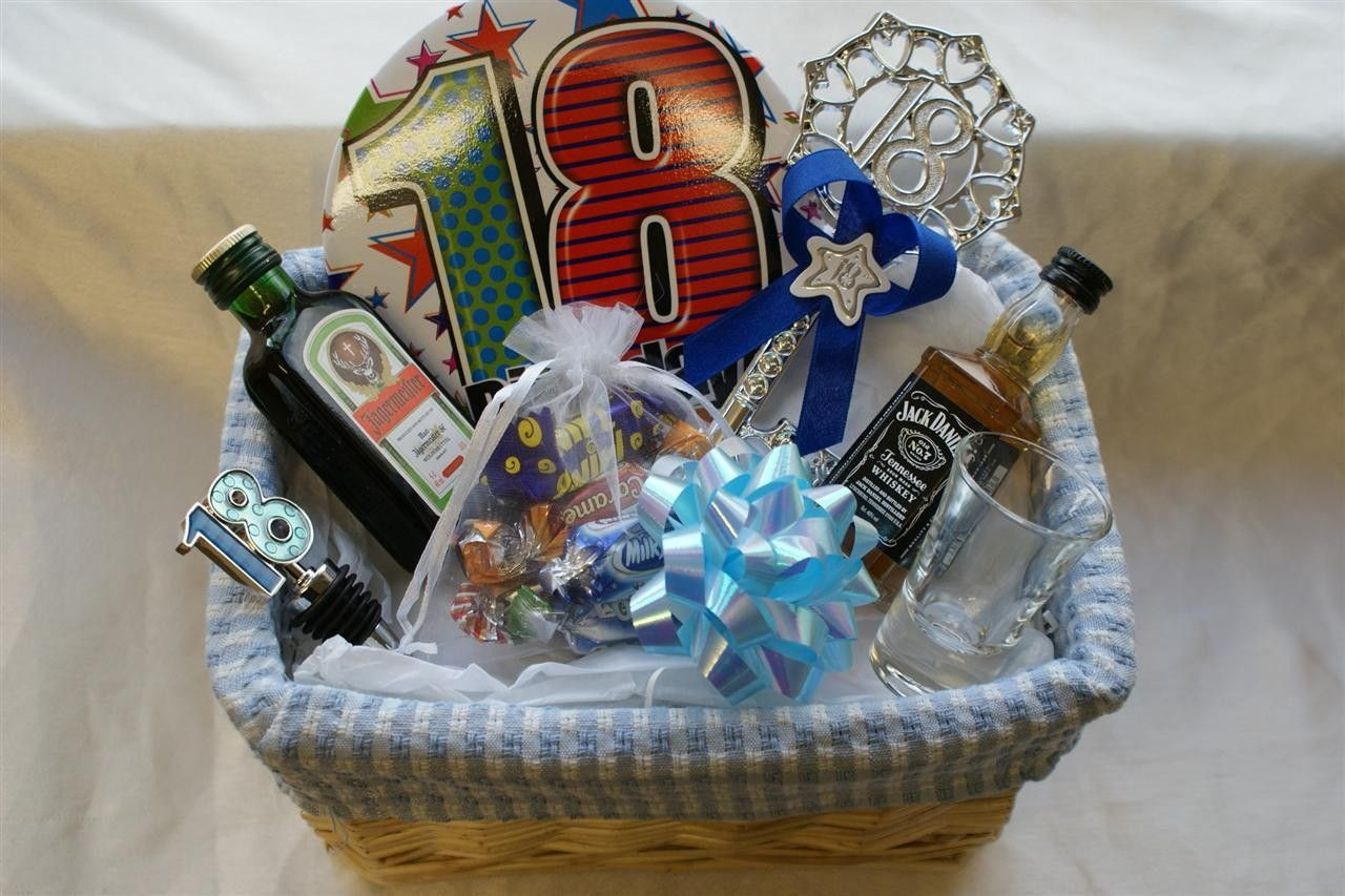18Th Anniversary Gift Ideas
 Personalised 18th Birthday Gift Basket for Boys