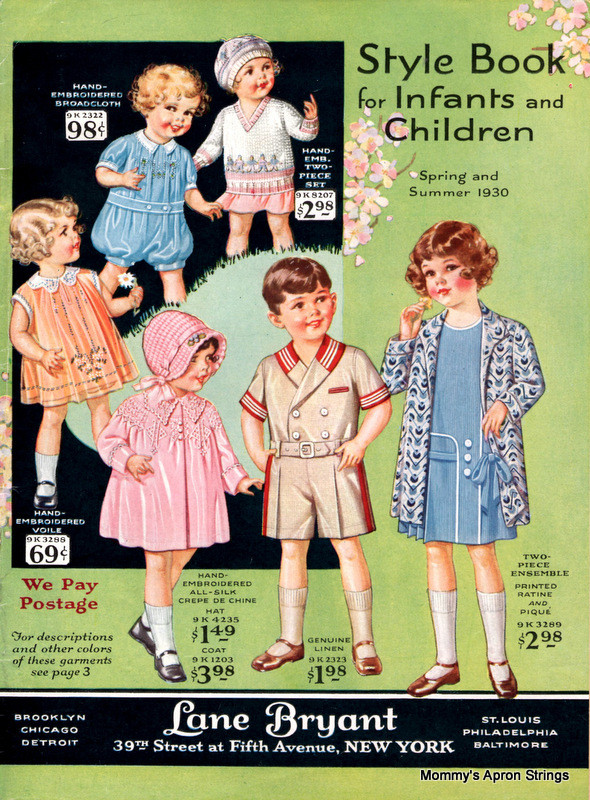 1930S Children Fashion
 Mommy s Apron Strings Children s Fashion Catalog 1930s Style