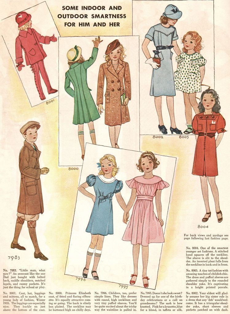 1930S Children Fashion
 Some Indoor and Outdoor Smartness for Him and Her 1934