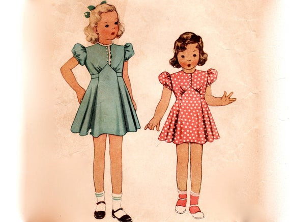 1930S Children Fashion
 Vintage 1930s Children s Sewing Pattern Little by