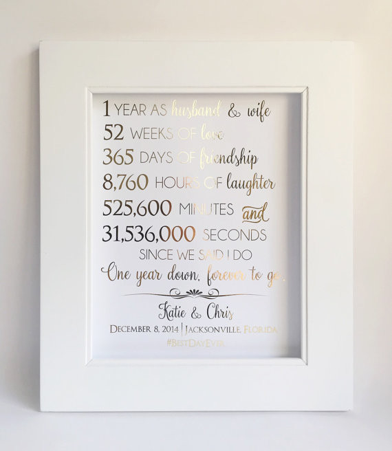 1st Wedding Anniversary Gifts
 First 1st Anniversary Gift Anniversary Gift For Husband or