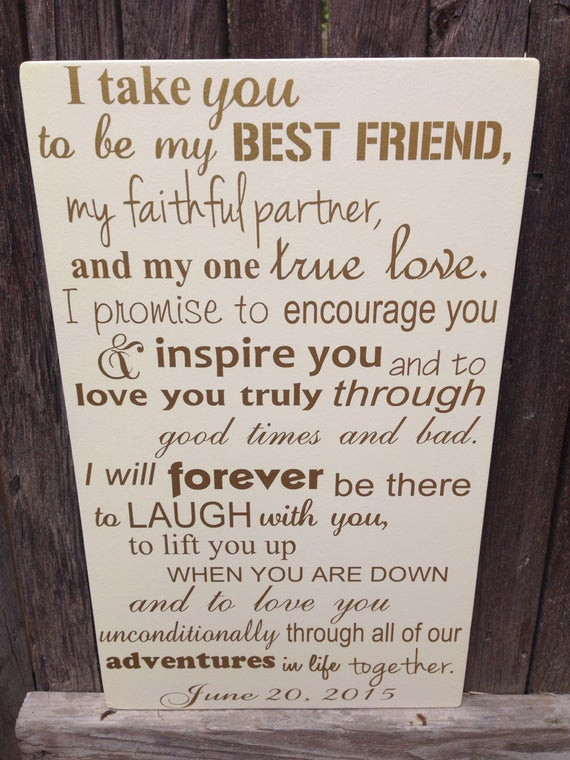 1st Wedding Anniversary Gifts
 First Anniversary Gift for Him Wedding Vows Sign 1st