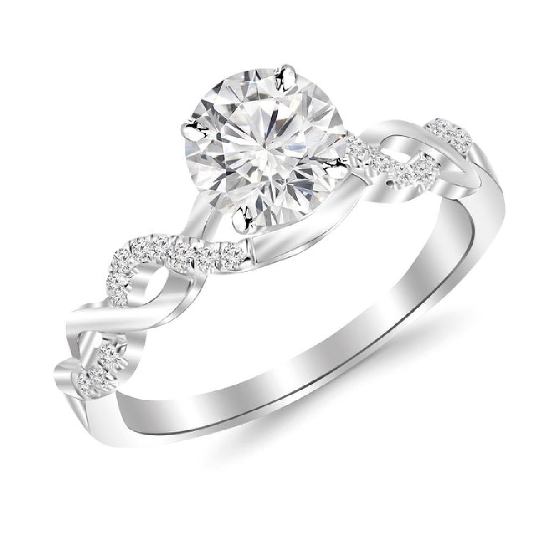 2 Carat Diamond Solitaire Engagement Ring
 2 Carat Classic Prong Set Diamond Engagement Ring with a 1
