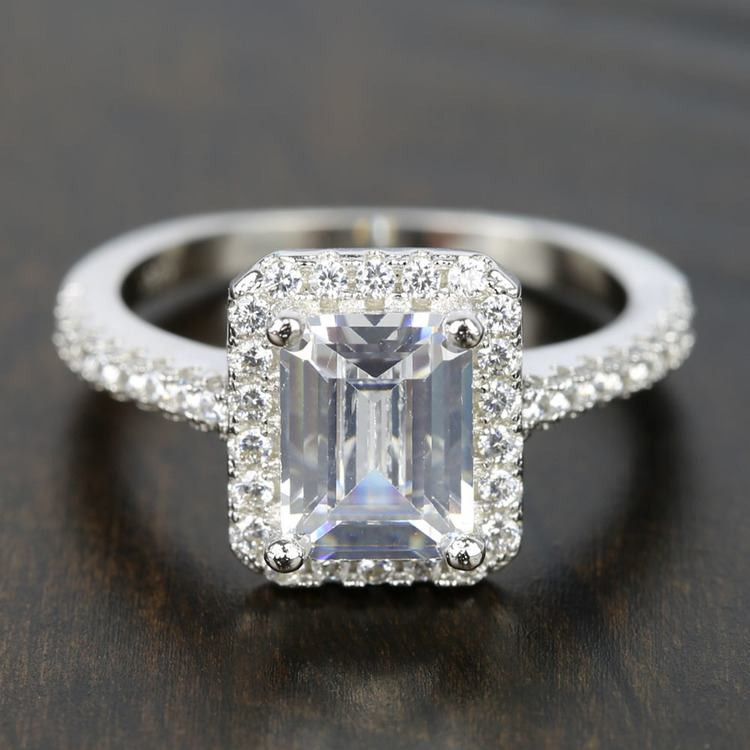 2 Carat Diamond Solitaire Engagement Ring
 2 Carat Emerald Cut Diamond Halo Engagement Ring