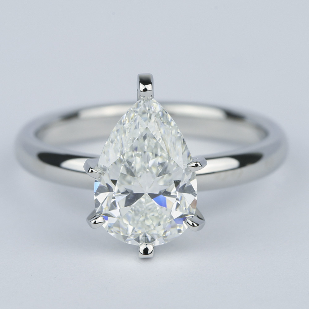2 Carat Diamond Solitaire Engagement Ring
 2 Carat Pear Diamond Engagement Ring in Platinum