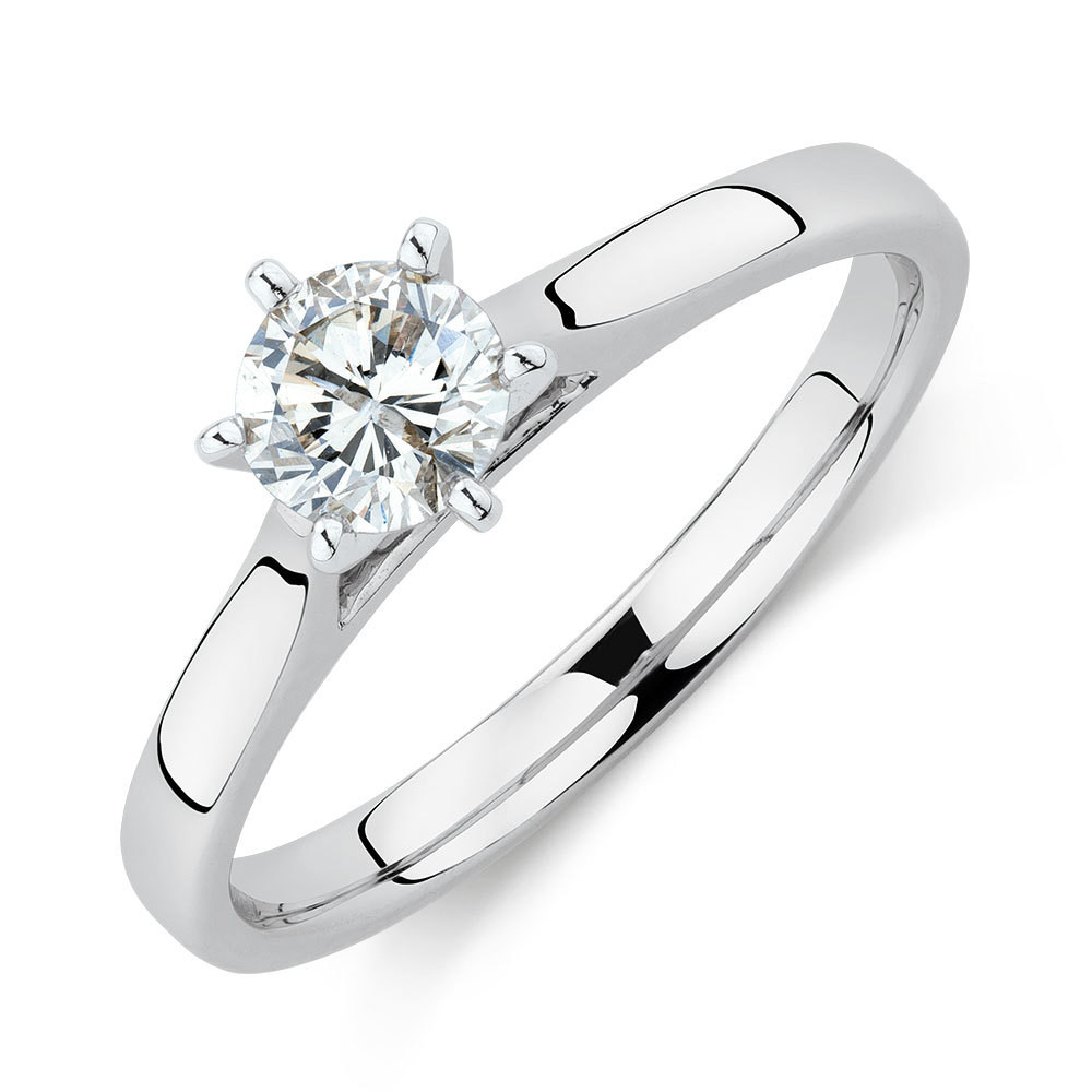 2 Carat Diamond Solitaire Engagement Ring
 Solitaire Engagement Ring With a 1 2 Carat TW Diamond in