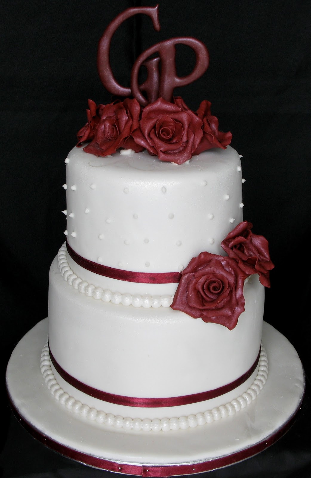 2 Layer Wedding Cakes
 Sugarcraft by Soni Two Layer Wedding Cake with Roses