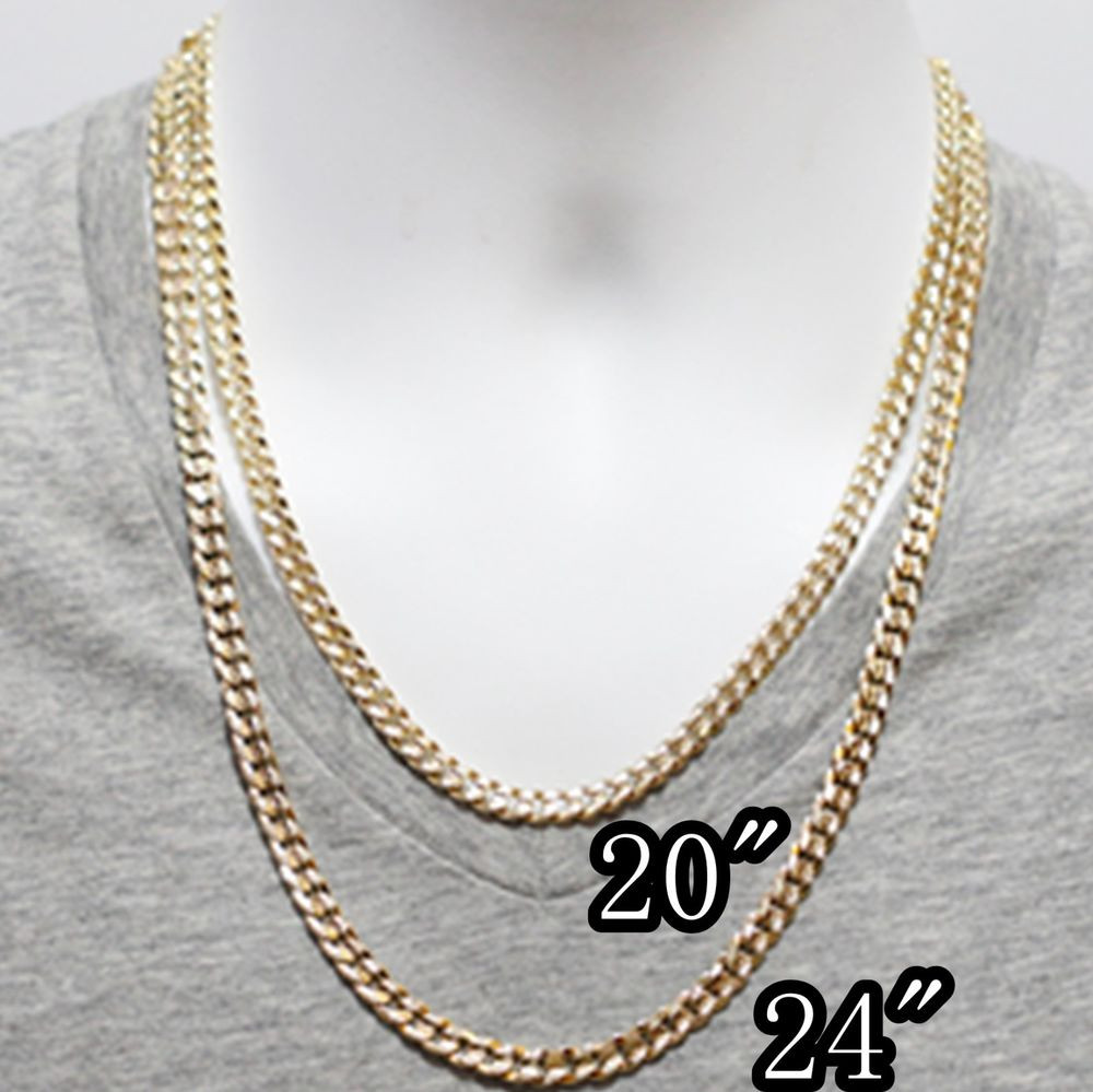 20 Inch Necklace Chain
 8"20"24"30"14K GOLD PLATED CUBAN LINK CHAIN NECKLACE 6 5mm