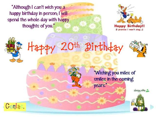 20th Birthday Wishes
 Happy 20th Birthday Son Quotes QuotesGram