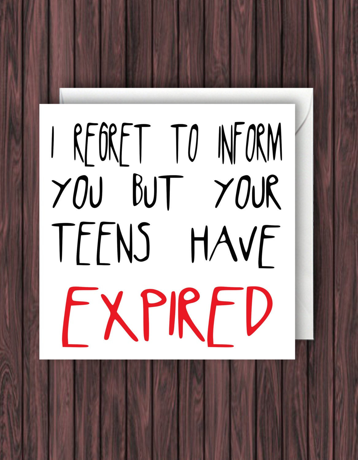 20th Birthday Wishes
 Teens Expired Funny Birthday Card 20th Birthday Card
