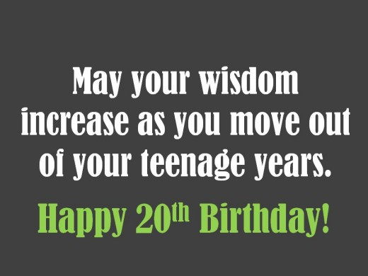 20th Birthday Wishes
 20th Birthday Wishes to Write in a Card