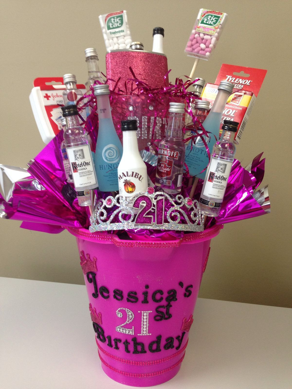 21St Birthday Gift Ideas For Sister
 21 Tiara Sparkles Mini alcohol bottles YES