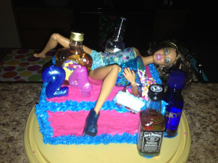 24Th Birthday Party Ideas
 Homemade Drunk Barbie 24th birthday cake