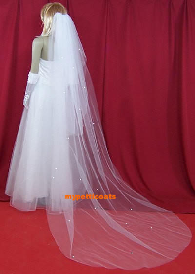 3 Tier Cathedral Wedding Veils
 China Ivory Cathedral 3 Tier Diamond Bridal Wedding Veil
