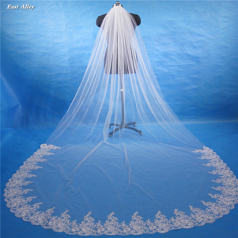 3 Tier Cathedral Wedding Veils
 White or Ivory1 Tier Cathedral Length 3 M 118" Wedding