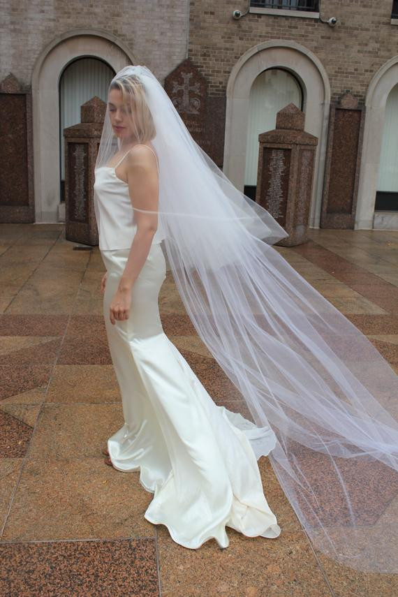 3 Tier Cathedral Wedding Veils
 3 Tier Cathedral Veil w detachable by PoshBrideAccessories