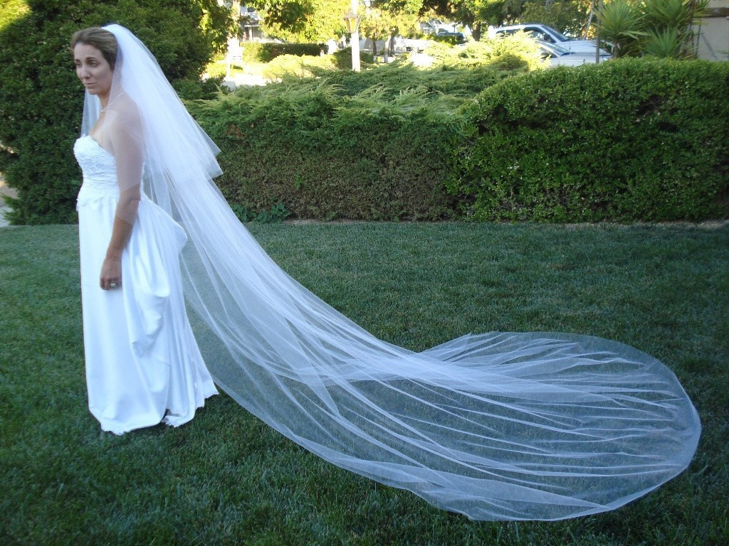 3 Tier Cathedral Wedding Veils
 Two Tier Cathedral Length 120 inches long Bridal Veil Plain