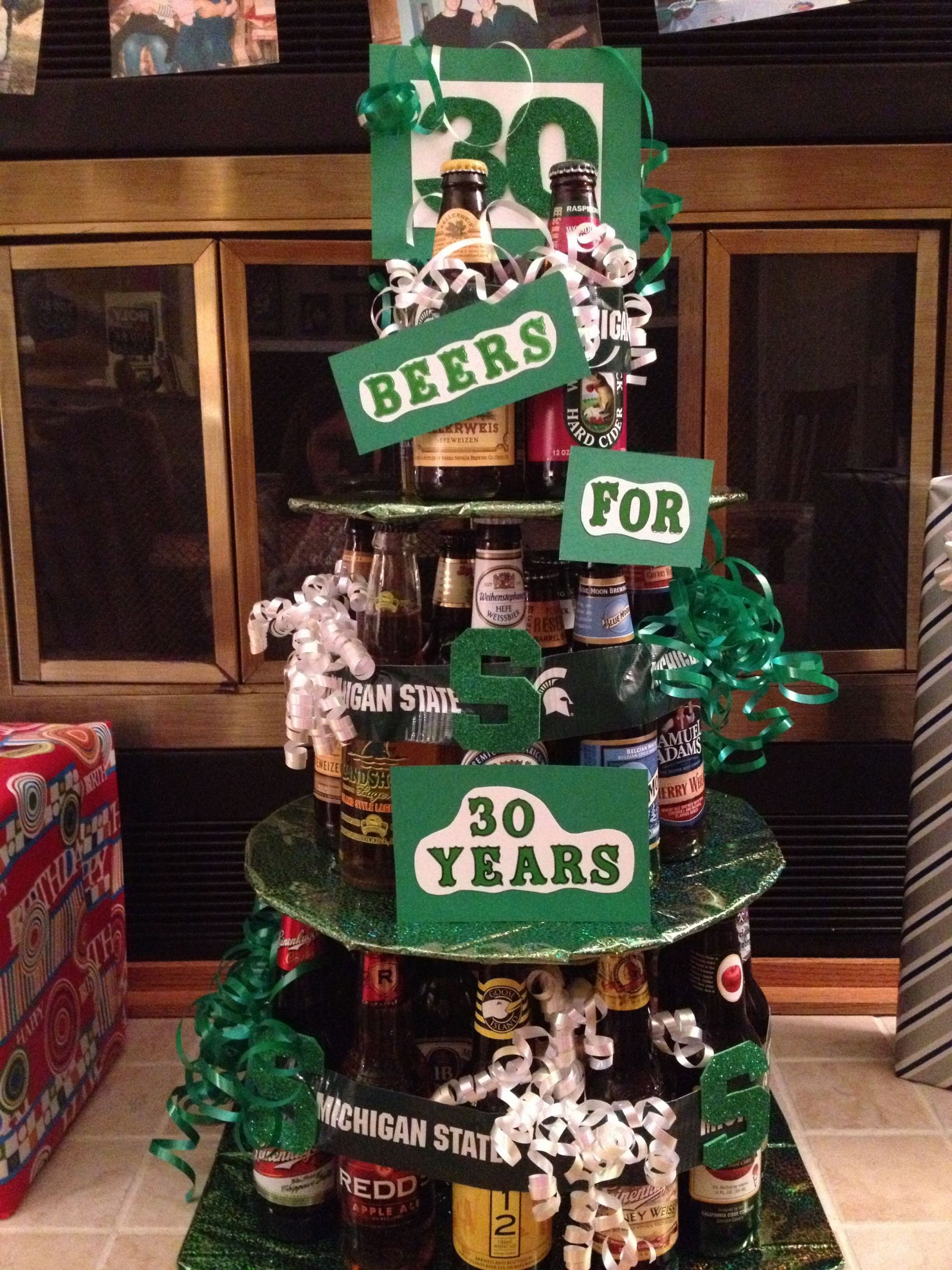 30th Birthday Decorations For Him
 30 th bday Beer cakeis would b awesome for Chris s 30th