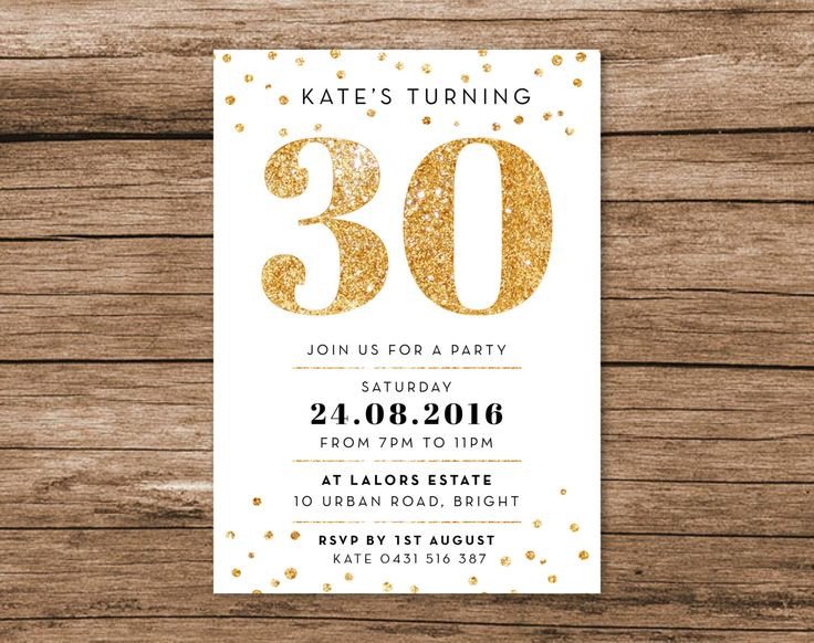 30th Birthday Party Invitations
 FREE 30th Birthday Invitation Wording – FREE Printable
