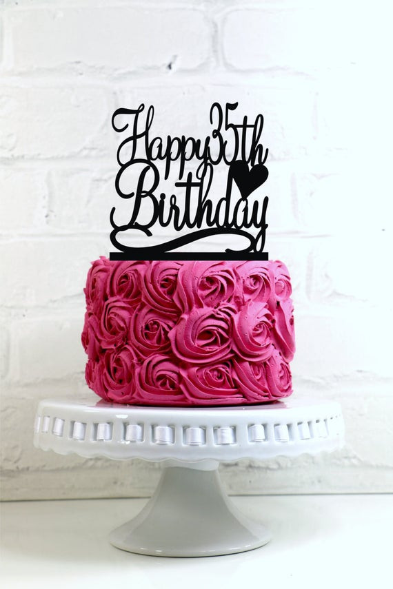 35th Birthday Decorations
 Birthday Cake Topper Happy 35th Birthday Cake Topper Glitter