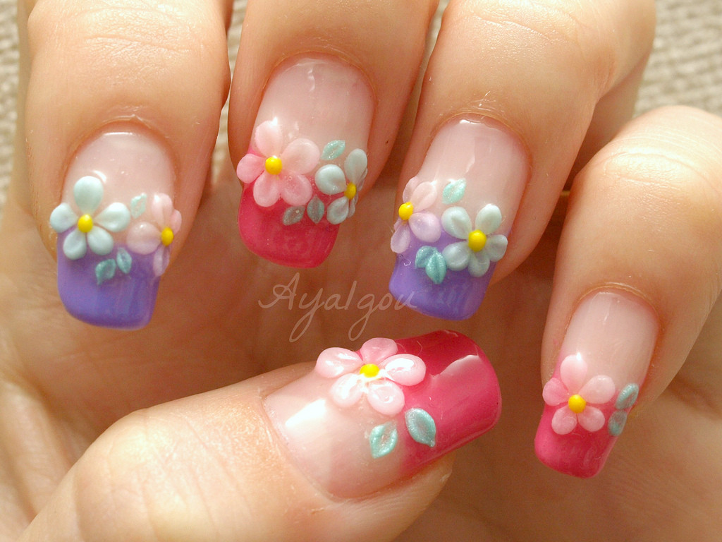 3d Flower Nail Designs
 3d flower nail art