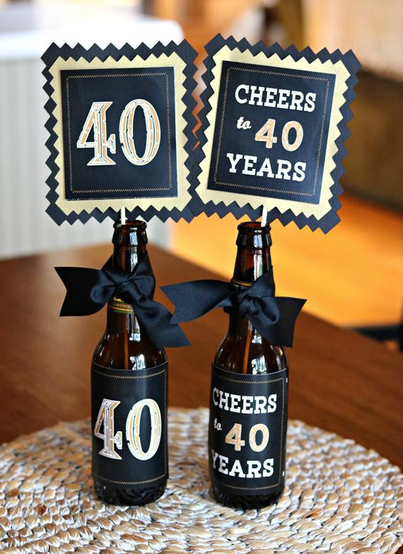 40Th Birthday Party Ideas Men
 40TH BIRTHDAY DECORATIONS 40th Party Centerpiece Table