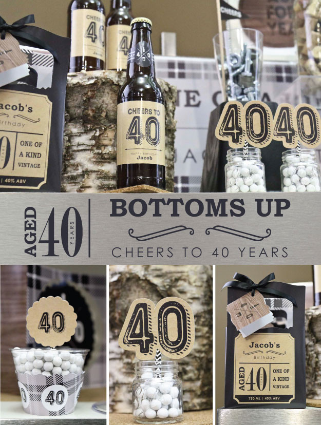 40Th Birthday Party Ideas Men
 Birthday Party Ideas for Men Cheers to 40 Years Milestone