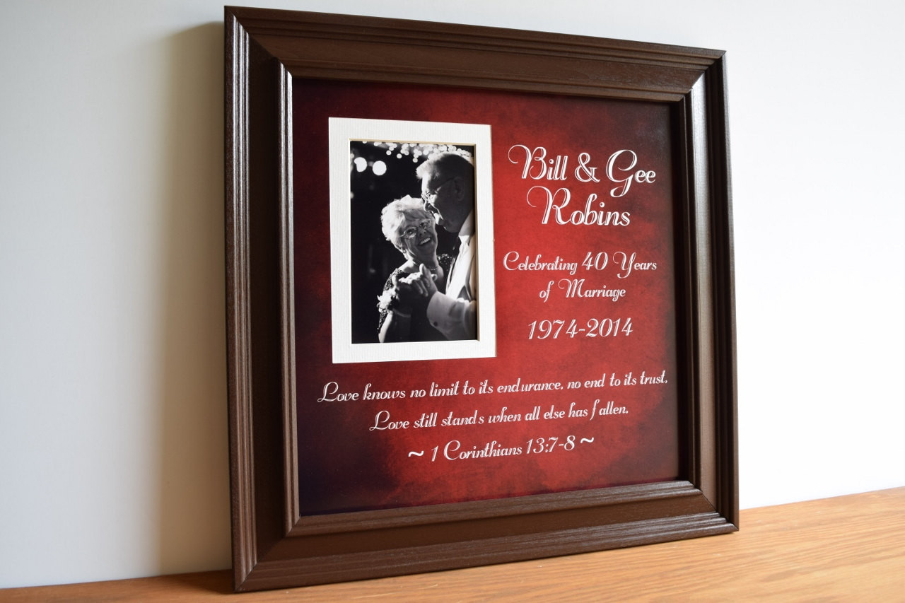 40th Wedding Anniversary Traditional Gift
 Anniversary Gift 40th Wedding Anniversary Parents