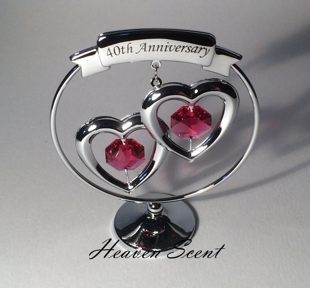 40th Wedding Anniversary Traditional Gift
 40th Ruby Wedding Anniversary Gift Ideas with Swarovski
