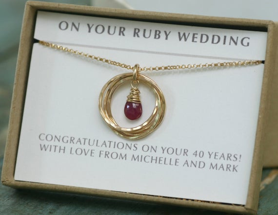 40th Wedding Anniversary Traditional Gift
 Ruby wedding t 40th anniversary t ruby anniversary