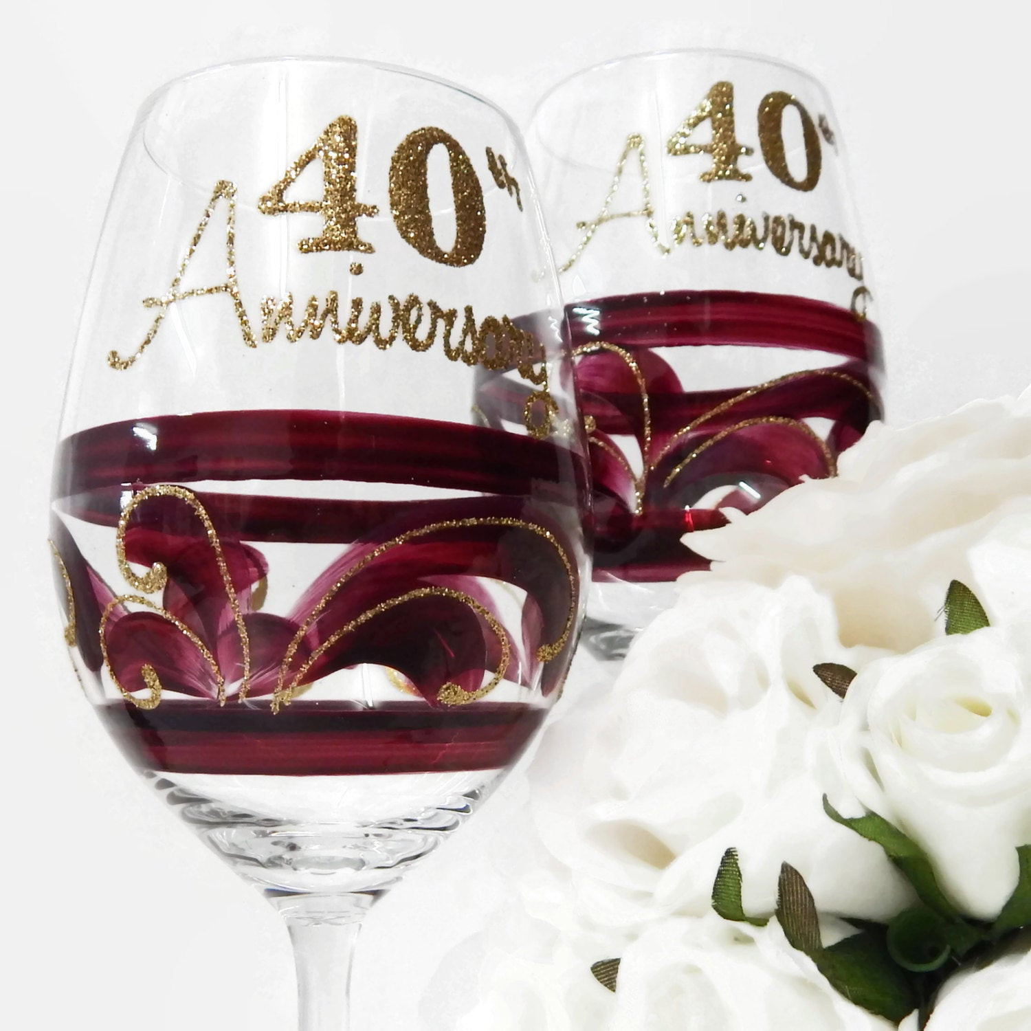 40th Wedding Anniversary Traditional Gift
 Sale 40th Wedding Anniversary Gift by InaSpinNiquesWay