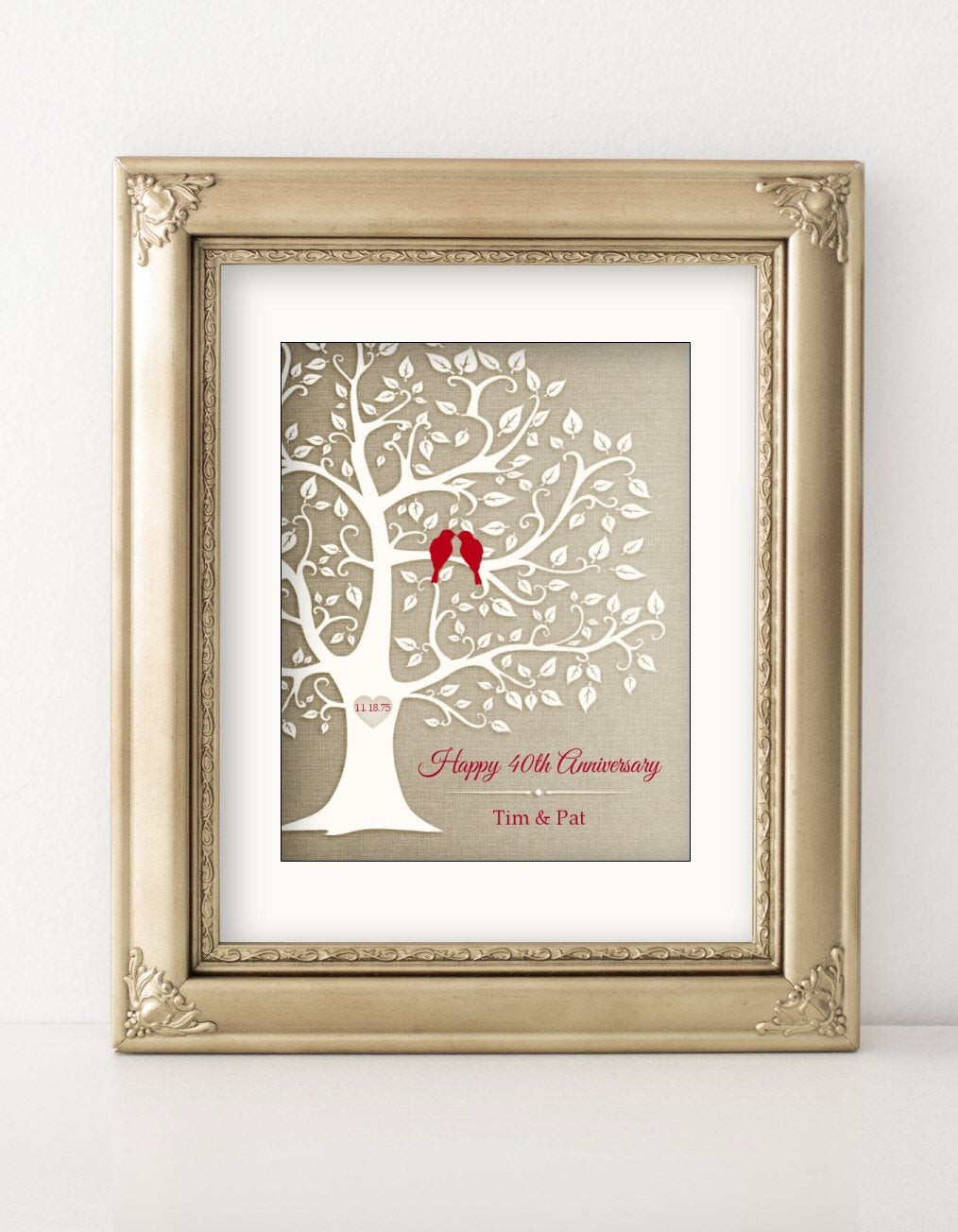 40th Wedding Anniversary Traditional Gift
 40th Anniversary Gift Golden Anniversary Print Gift