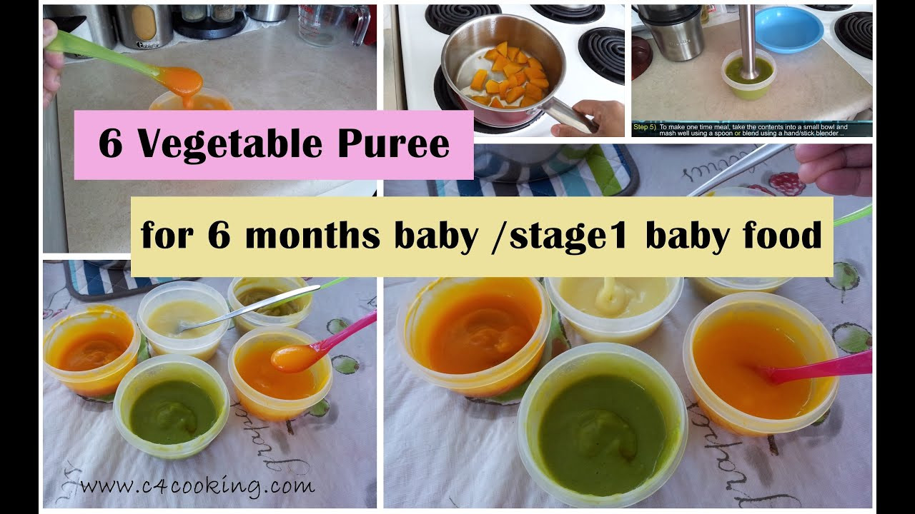5 Month Old Baby Food Recipes
 6 Ve able Puree for 6 months baby