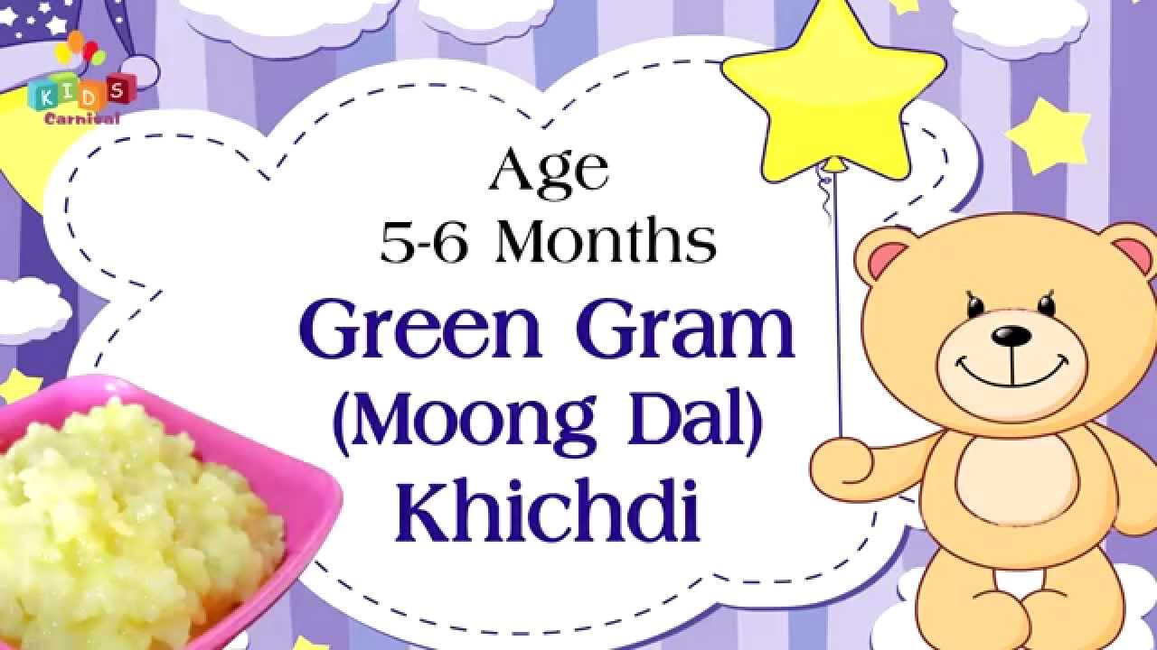 5 Month Old Baby Food Recipes
 Tasty Moong Dal Khichdi for 5 6 Months Old Babies