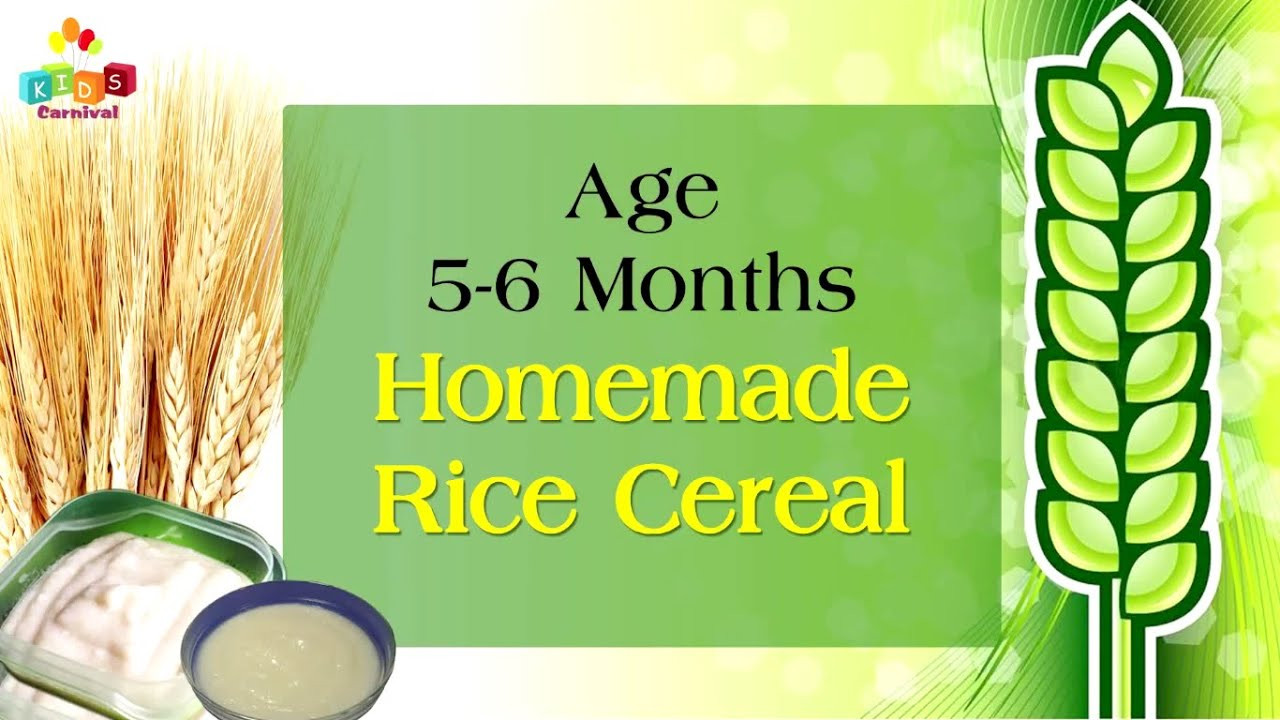 5 Month Old Baby Food Recipes
 Homemade Rice Cereal for 5 6 Months Old Babies