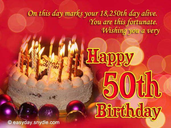 50 Birthday Wishes
 50th Birthday Wishes Easyday