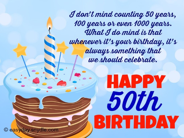 50 Birthday Wishes
 50th Birthday Wishes Easyday