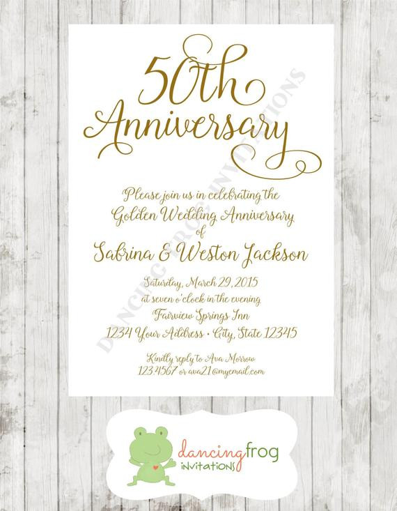 50 Wedding Anniversary Invitations
 50th Wedding Anniversary Invitation Printed Anniversary
