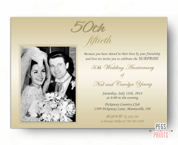 50 Wedding Anniversary Invitations
 Surprise Wedding Anniversary Invitation Surprise 50th