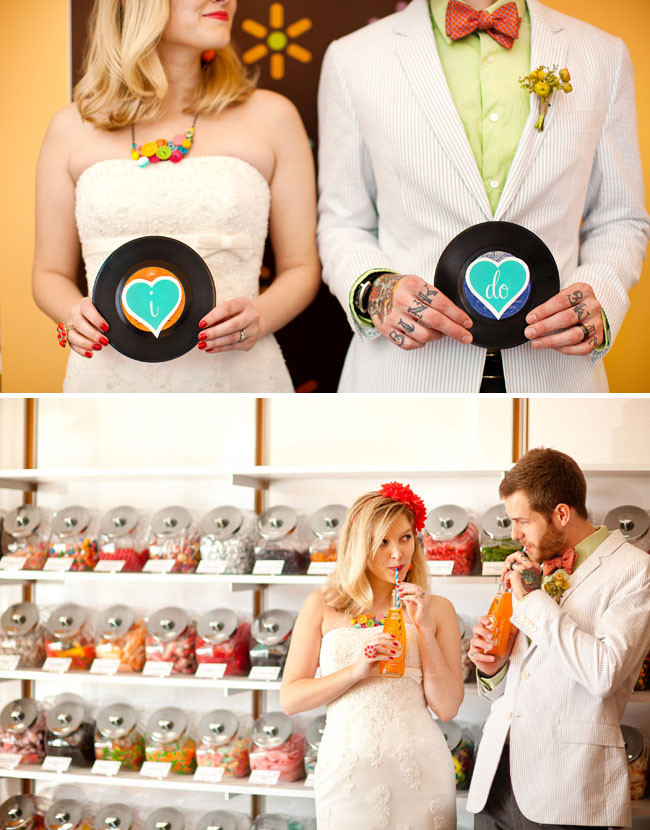50s Themed Wedding
 Retro Candy Love Fun Wedding Ideas from the Candy Shop